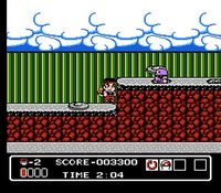 une photo d'Ã©cran de Hammerin Harry sur Nintendo Nes